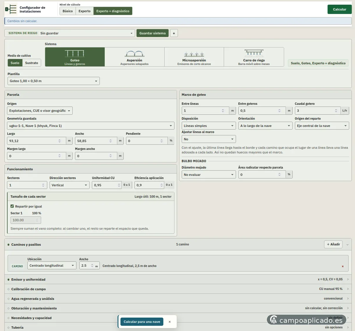 Irrigation system design