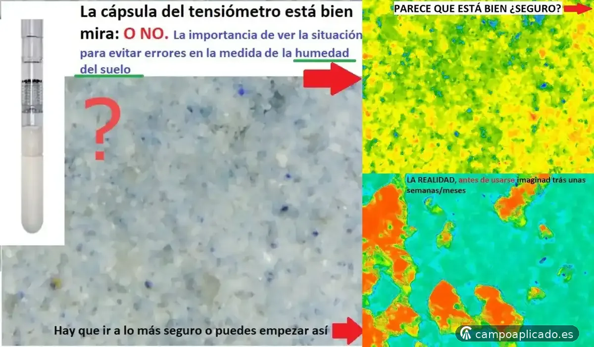 Tensiómetros de riego, calidad de materiales y efecto